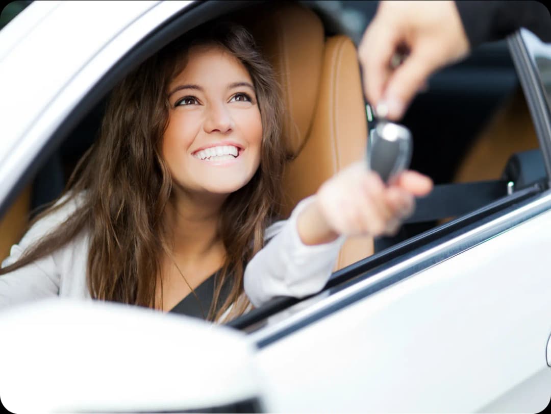 Woman with full control of rental