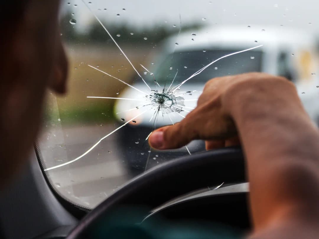 Vehicle damage glass breakage